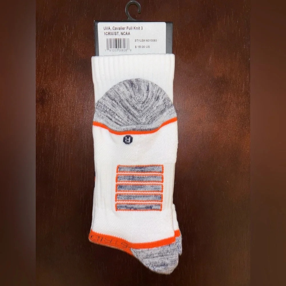 UNIVERSITY OF VIRGINIA STRIDELINE CREW SOCKS NWT MEN’S SHOE SIZE 8-12